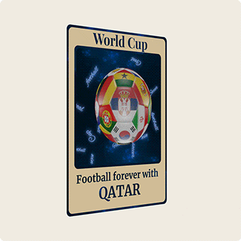 3d card - Football forever with Qatar